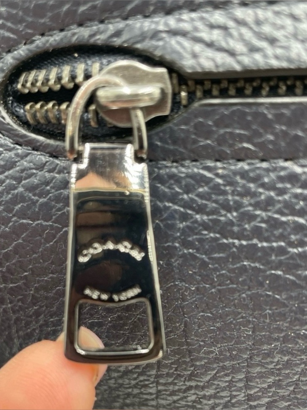 *SOLD* COACH Drew Satchel Navy Snakeskin Detail Top Handle Bag Crossbody - Picture 7 of 11